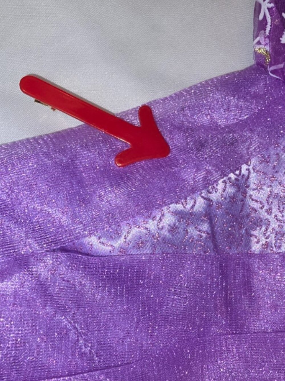 Little Girls Purple Princess Dress Tulle Sparkles Glittery Dress Up Cosplay - Picture 11 of 12